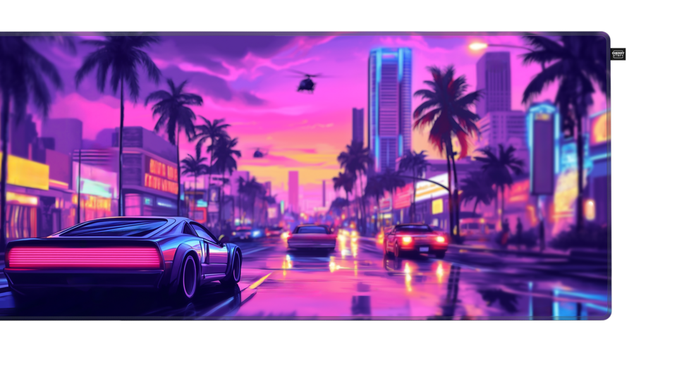 CHERRY XTRFY GP5 Miami Drive | Gaming Mousepad with Neon Street