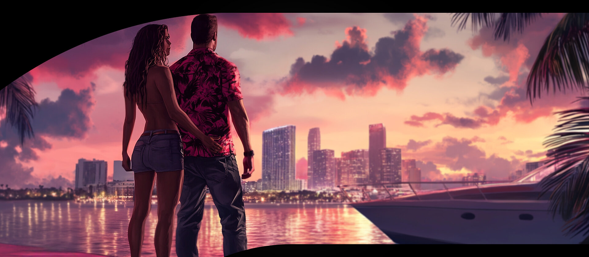 CHERRY XTRFY GP5 Miami Sunset | XL Mousepad with Sunset Design