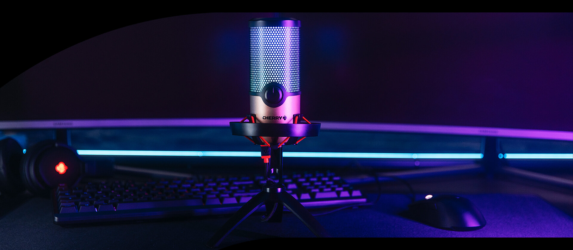 CHERRY UM 9.0 PRO RGB, Microfono USB Con Illuminazione RGB, Per - Foto 4