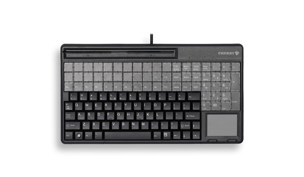 CHERRY G86-61411 | Keyboard with magnetic card terminal and touchpad - Cherry